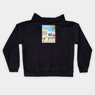 Old San Juan, Puerto Rico Travel Poster Kids Hoodie